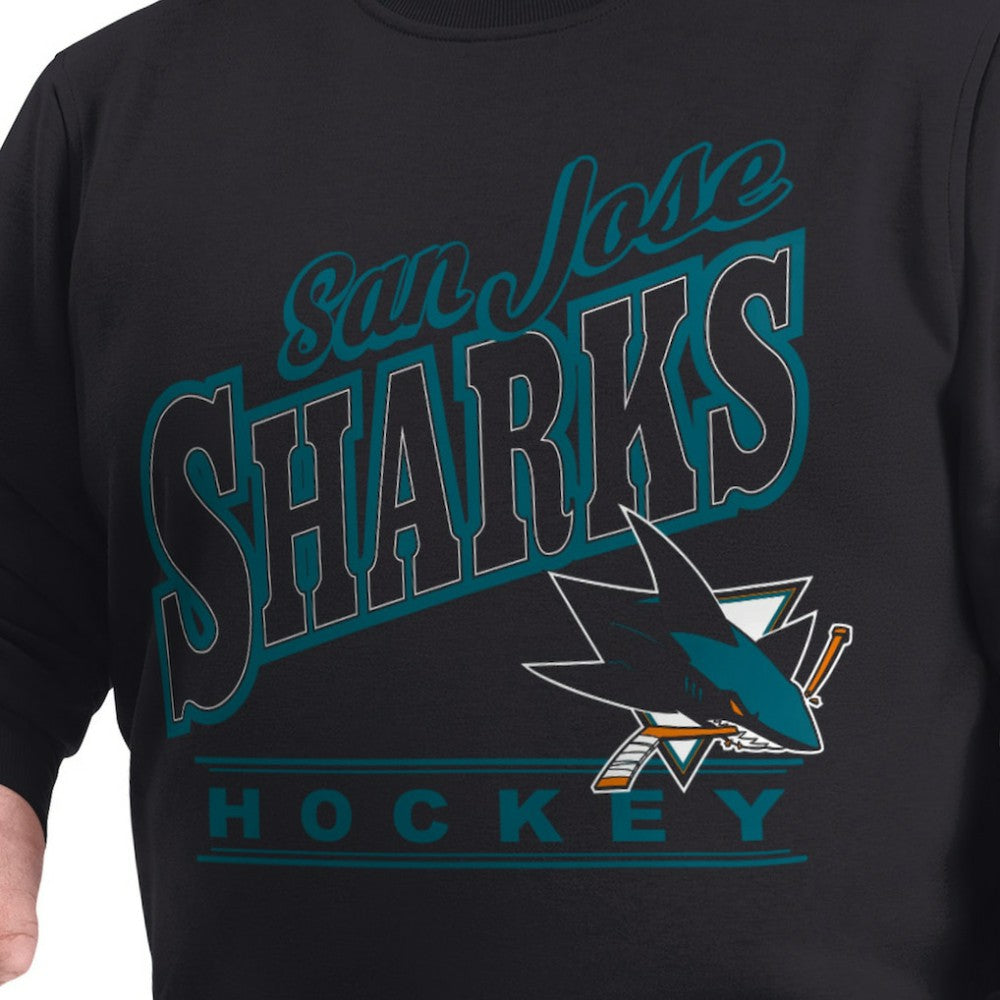 San Jose Sharks - G-III Sports by Carl Banks Adaptive Headliner Fleece Sweatshirt Black