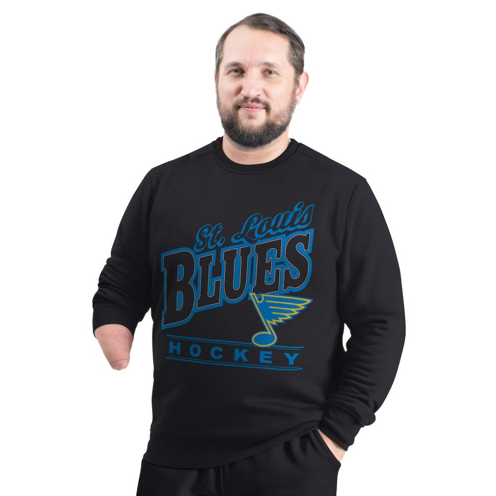 St. Louis Blues - G-III Sports by Carl Banks Adaptive Headliner Fleece Sweatshirt Black