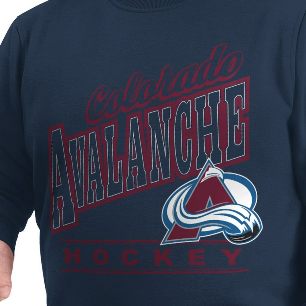 Colorado Avalanche - G-III Sports by Carl Banks Adaptive Headliner Fleece Sweatshirt Navy