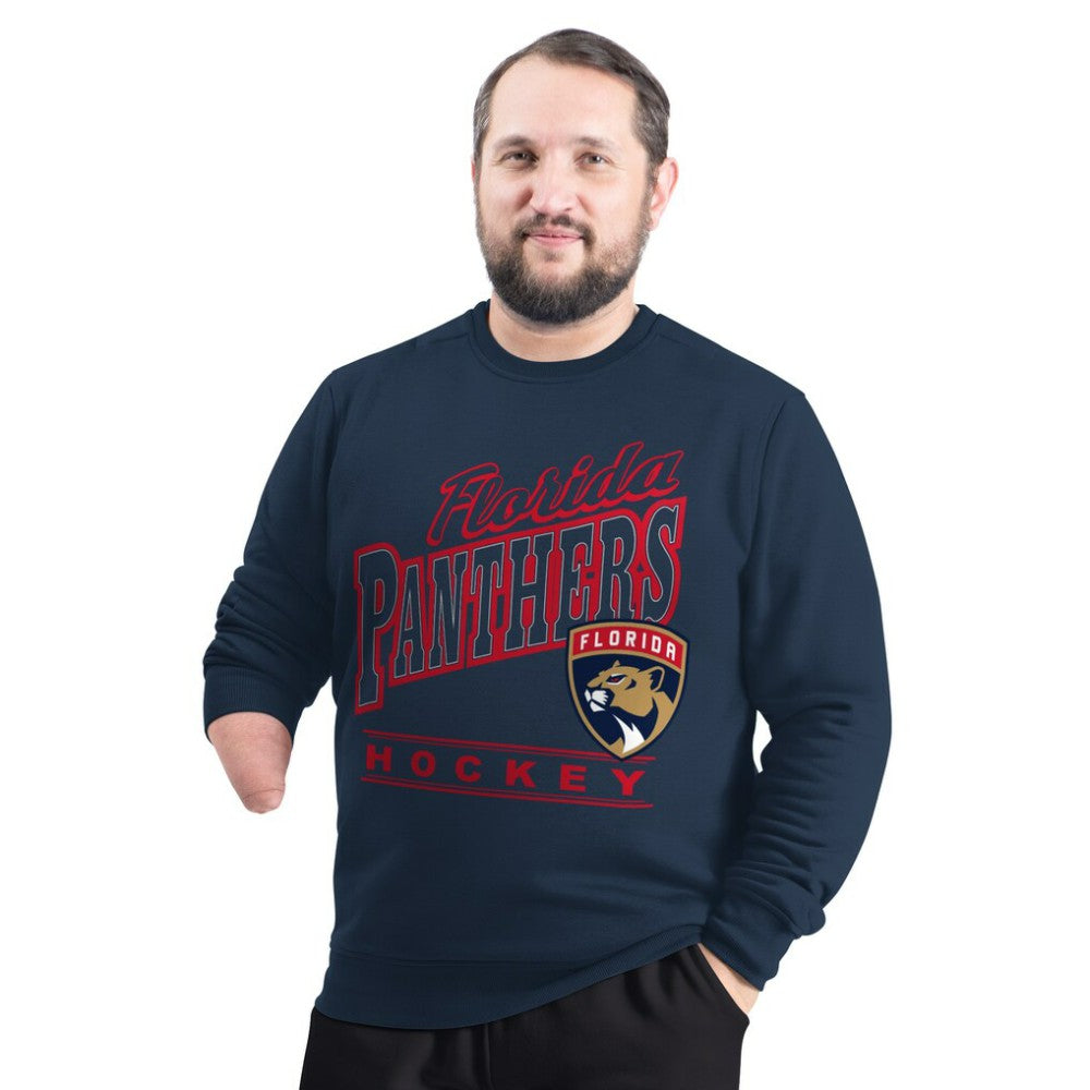 Florida Panthers - G-III Sports by Carl Banks Adaptive Headliner Fleece Sweatshirt Navy