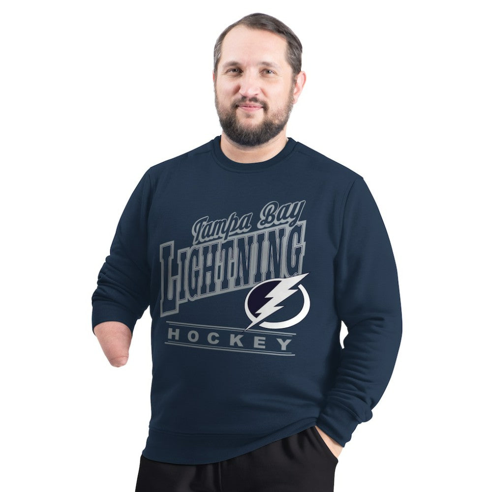 Tampa Bay Lightning - G-III Sports by Carl Banks Adaptive Headliner Fleece Sweatshirt Navy
