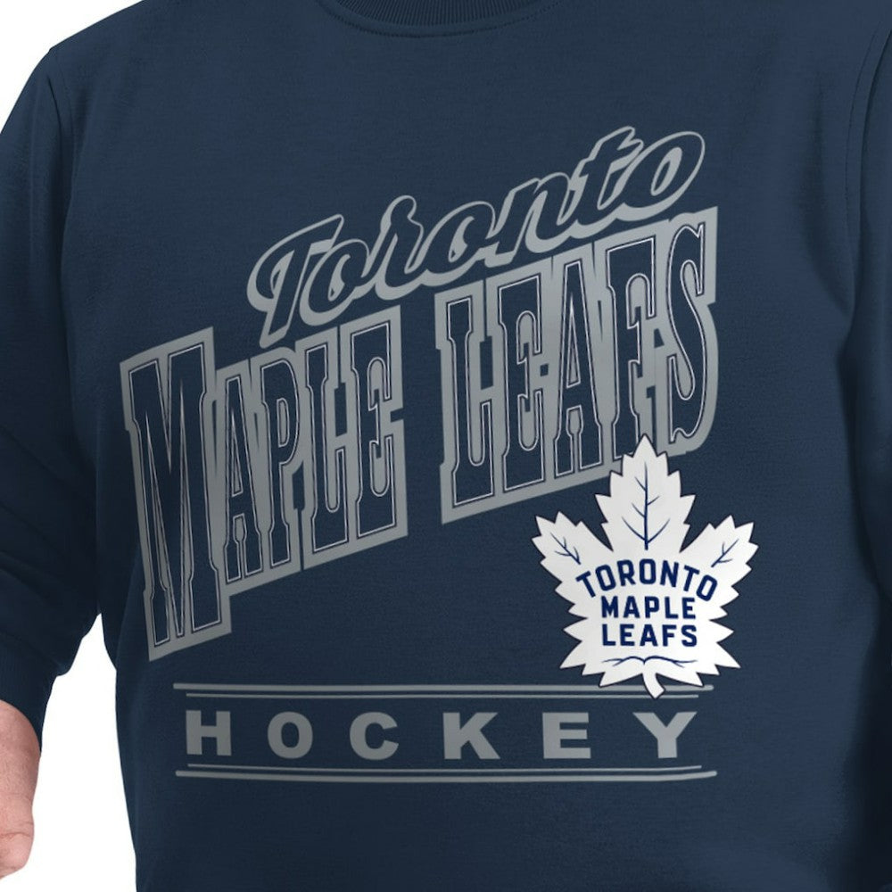 Toronto Maple Leafs - G-III Sports by Carl Banks Adaptive Headliner Fleece Sweatshirt Navy
