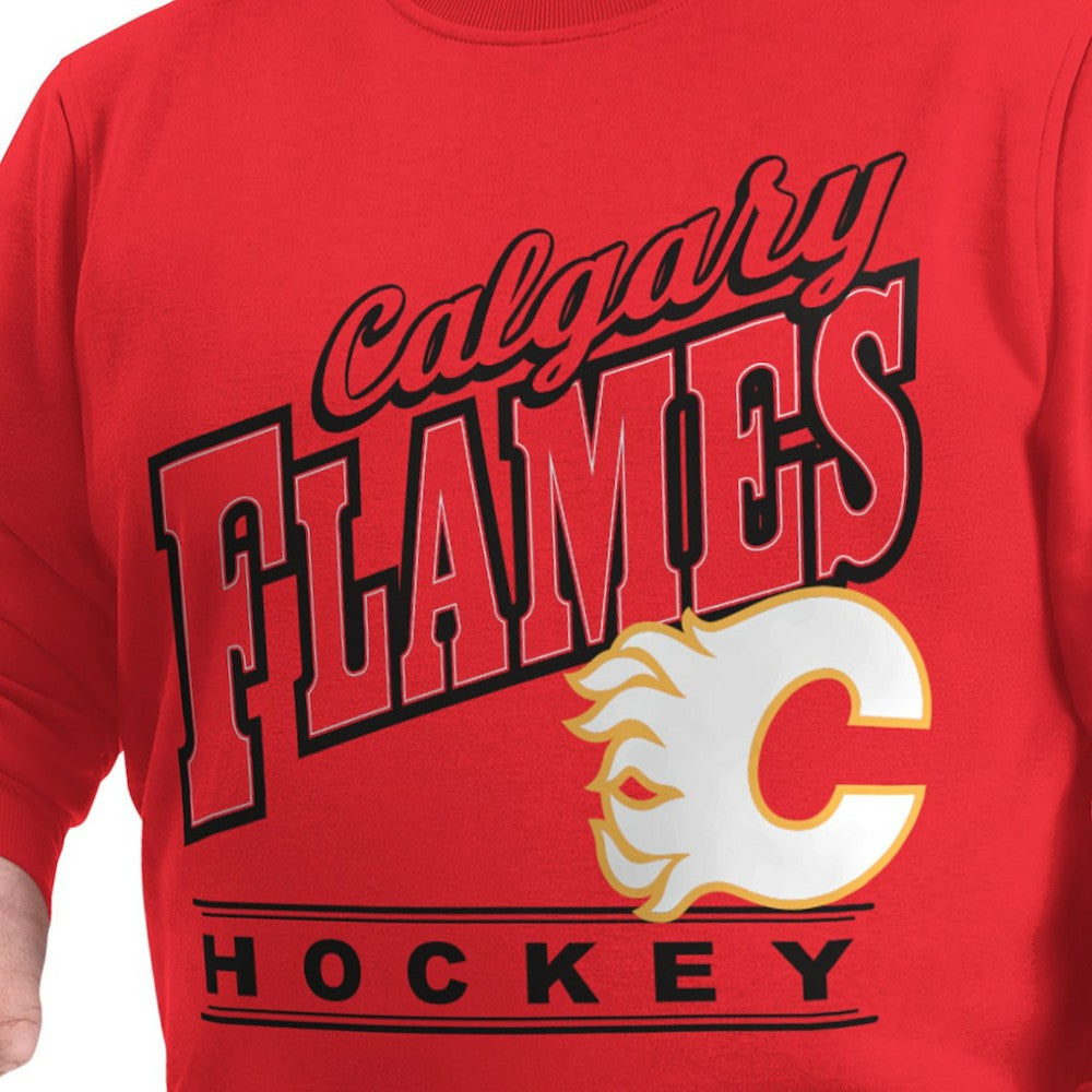Calgary Flames - G-III Sports by Carl Banks Adaptive Headliner Fleece Sweatshirt Red