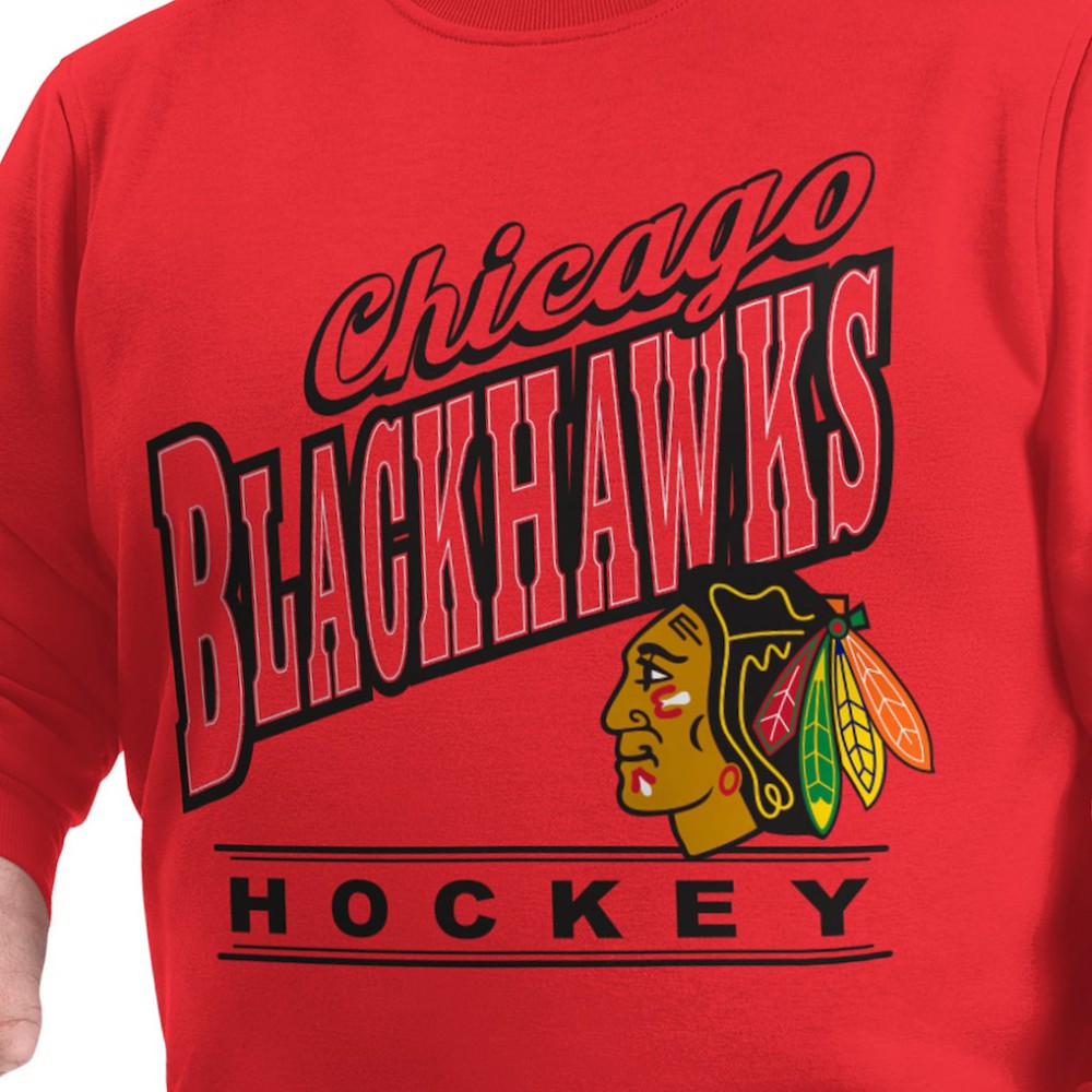 Chicago Blackhawks G-III Sports by Carl Banks Adaptive Headliner Fleece Sweatshirt Red