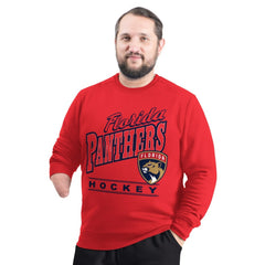 Florida Panthers - G-III Sports by Carl Banks Adaptive Headliner Fleece Sweatshirt Red