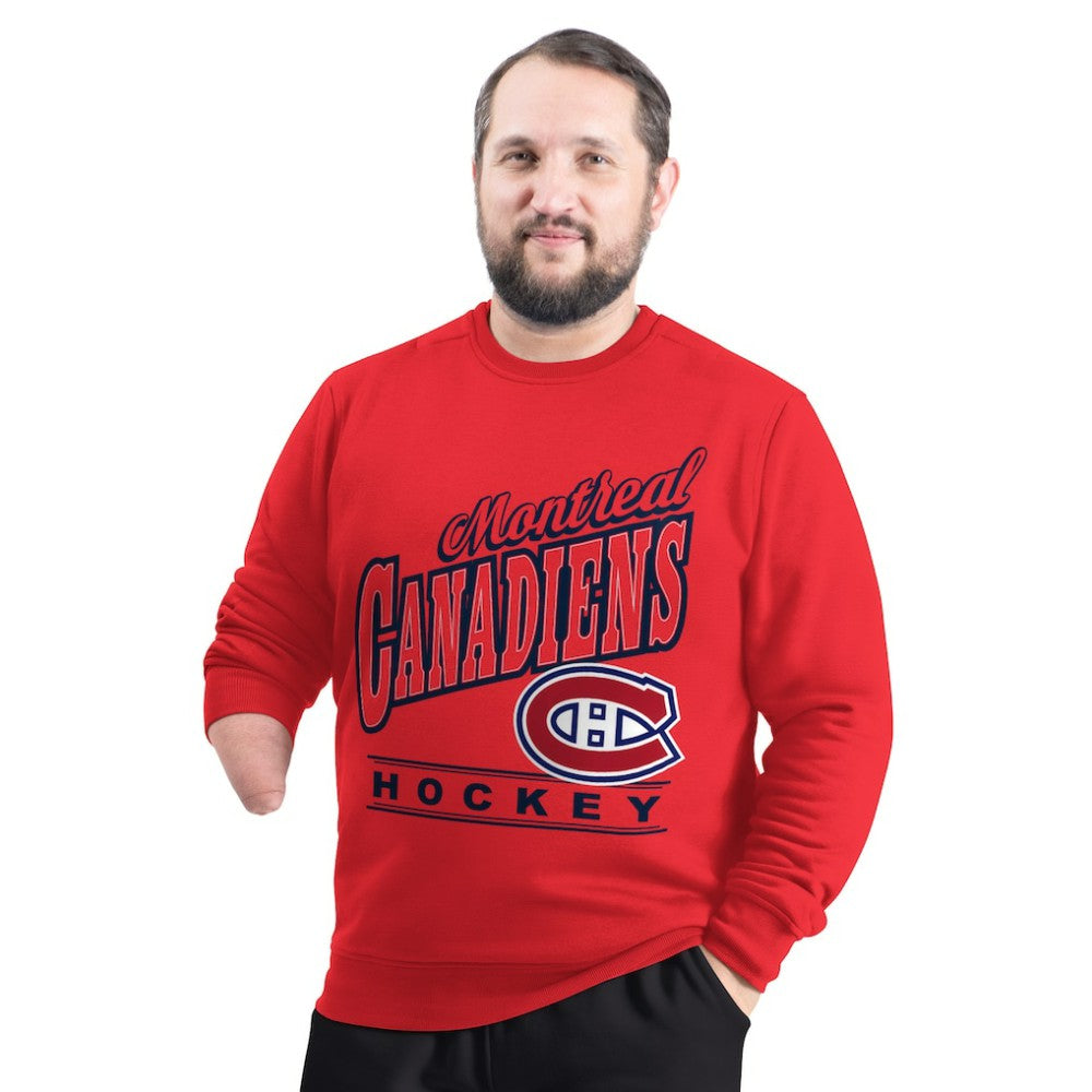Montreal Canadiens - G-III Sports by Carl Banks Adaptive Headliner Fleece Sweatshirt Red