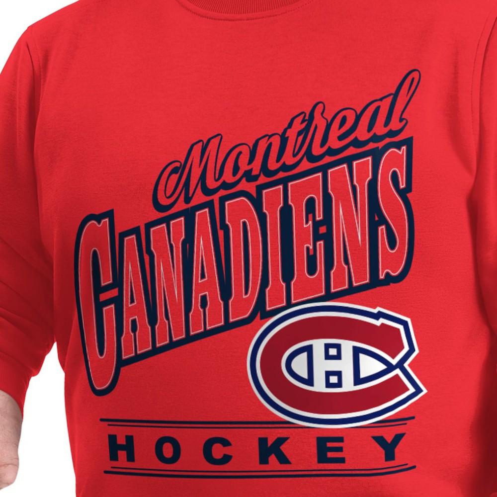 Montreal Canadiens - G-III Sports by Carl Banks Adaptive Headliner Fleece Sweatshirt Red