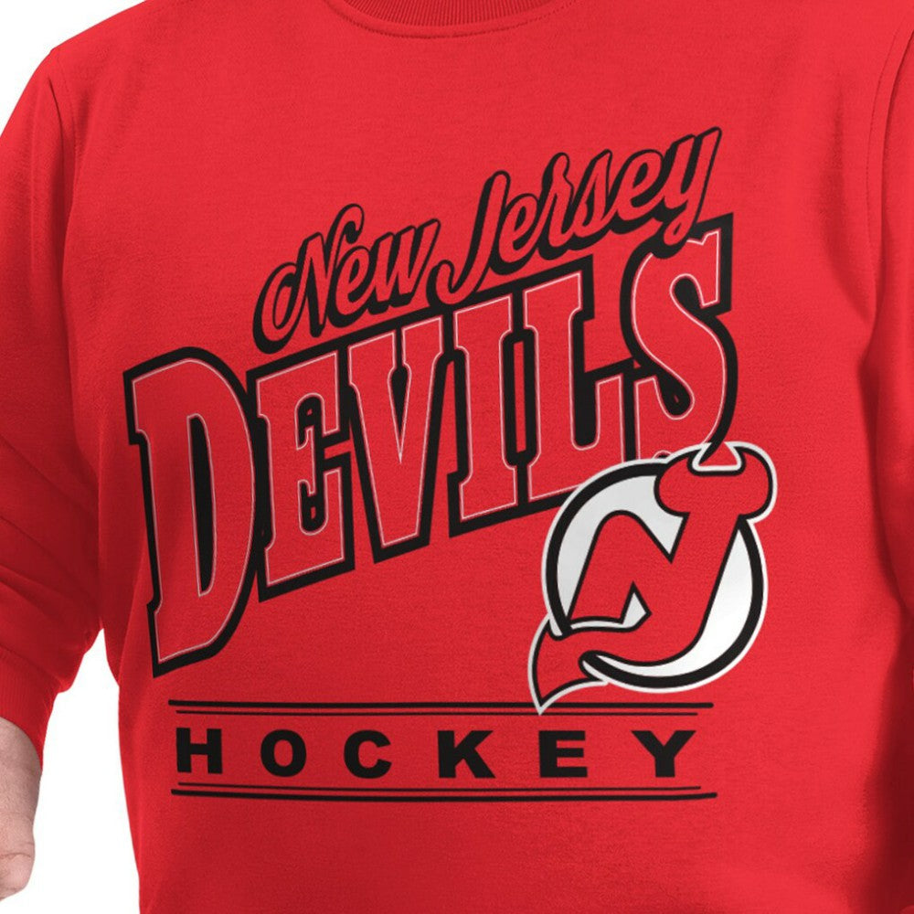 New Jersey Devils - G-III Sports by Carl Banks Adaptive Headliner Fleece Sweatshirt Red