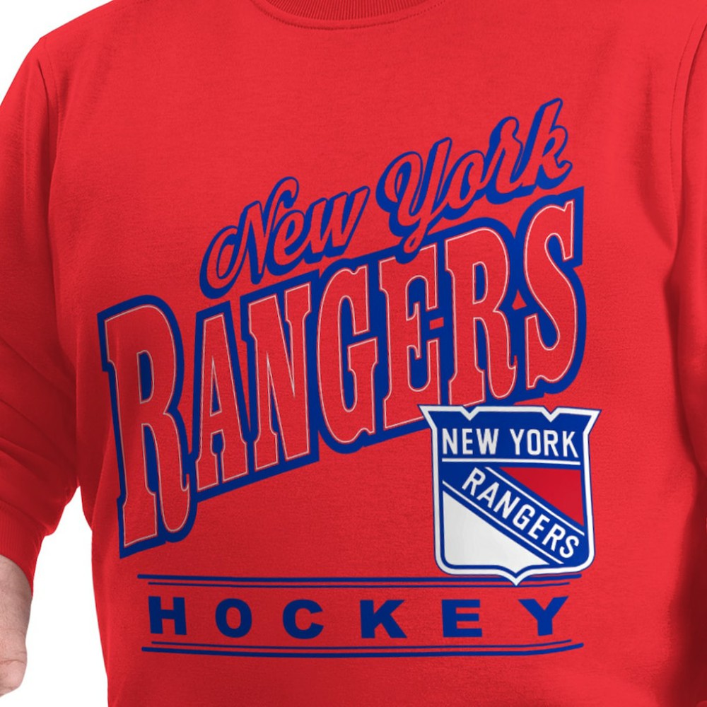 New York Rangers G-III Sports by Carl Banks Adaptive Headliner Fleece Sweatshirt Red