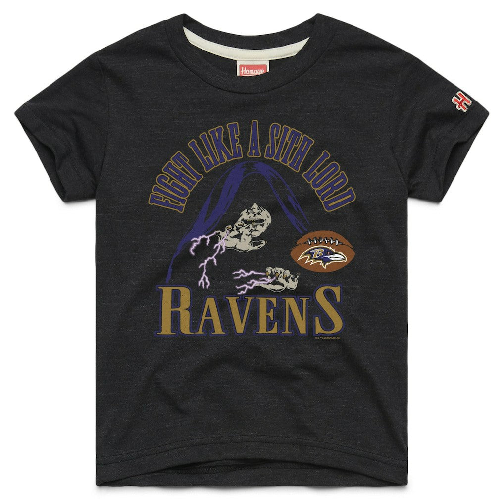 Baltimore Ravens Homage Youth Star Wars x NFL Tri-Blend T-Shirt Black - NFL