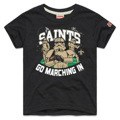 New Orleans Saints Homage Youth Star Wars x NFL Tri-Blend T-Shirt Black - NFL