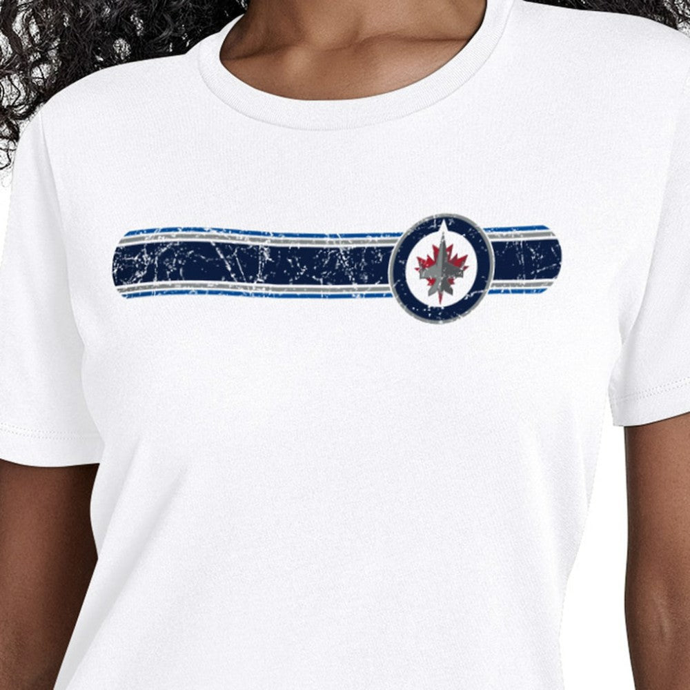 Winnipeg Jets - Starter Women's Team Stripe T-Shirt White