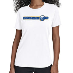 Buffalo Sabres - Starter Women's Team Stripe T-Shirt White