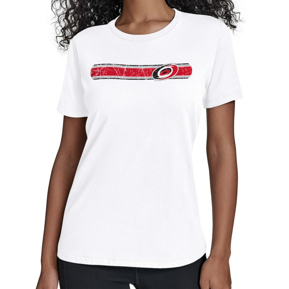 Carolina Hurricanes - Starter Women's Team Stripe T-Shirt White