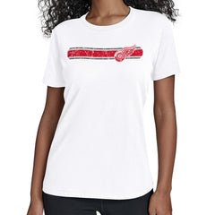 Detroit Red Wings - Starter Women's Team Stripe T-Shirt White