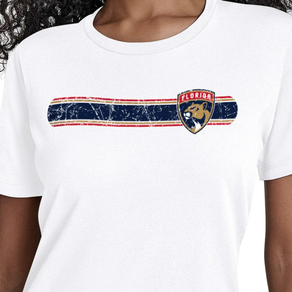 Florida Panthers - Starter Women's Team Stripe T-Shirt White