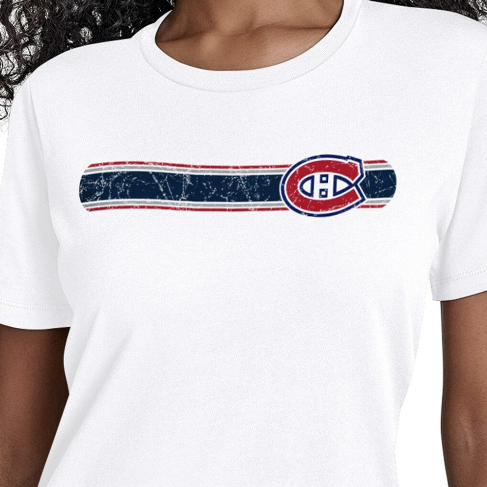 Montreal Canadiens - Starter Women's Team Stripe T-Shirt White