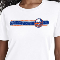 New York Islanders - Starter Women's Team Stripe T-Shirt White