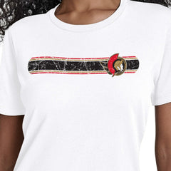 Ottawa Senators - Starter Women's Team Stripe T-Shirt White