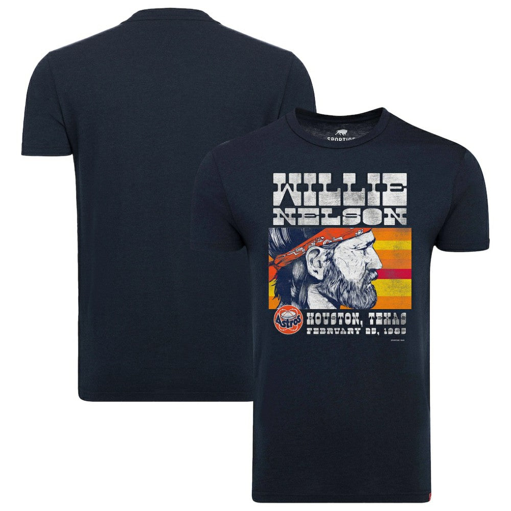 Houston Astros x Willie Nelson Sportiqe Unisex Comfy Tri-Blend T-Shirt Online
