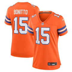 Nik Bonitto Denver Broncos Women's Alternate 2 Mile High Collection 1977 Throwback Game Jersey Orange - Nike
