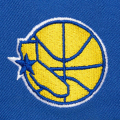 Mitchell & Ness - Golden State Warriors Hardwood Classics Old School Stacked Text Snapback Hat - Royal