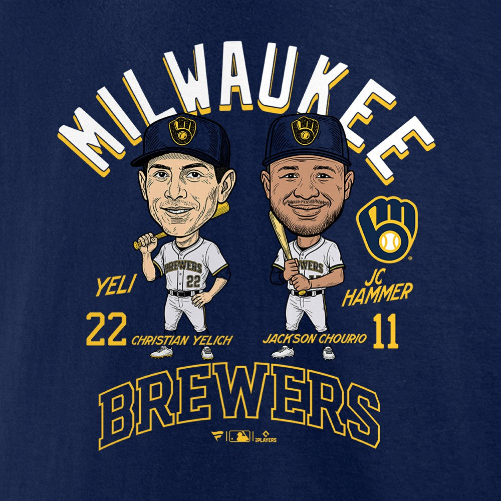 Jackson Chourio & Christian Yelich Milwaukee Brewers Player Duo T-Shirt discount