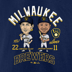 Jackson Chourio & Christian Yelich Milwaukee Brewers Player Duo T-Shirt discount