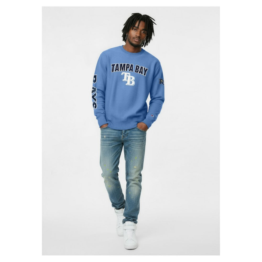 Tampa Bay Rays Champion Reverse Weave Chenille Sweatshirt Lifestyle