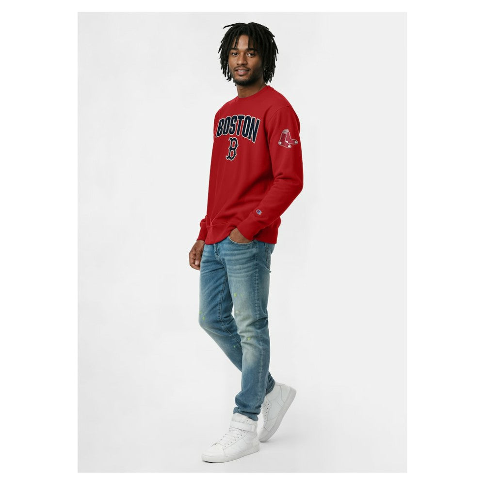 Boston Red Sox Champion Reverse Weave Chenille Sweatshirt On Sale