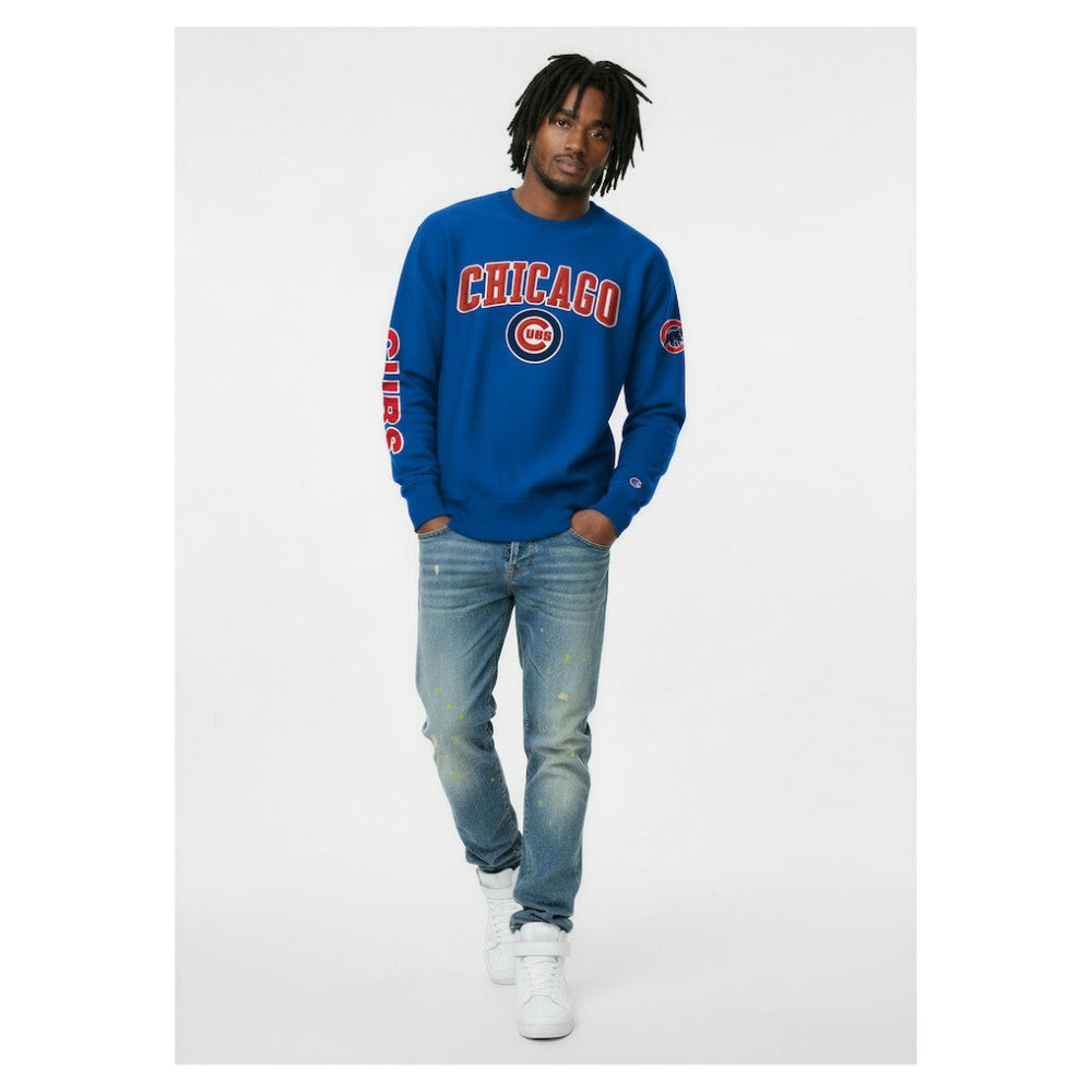Chicago Cubs Champion Reverse Weave Chenille Sweatshirt On Sale