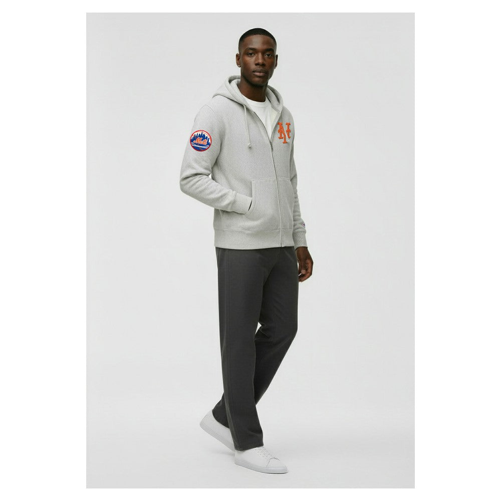 New York Mets Champion Reverse Weave Chenille Full-Zip Hoodie Online