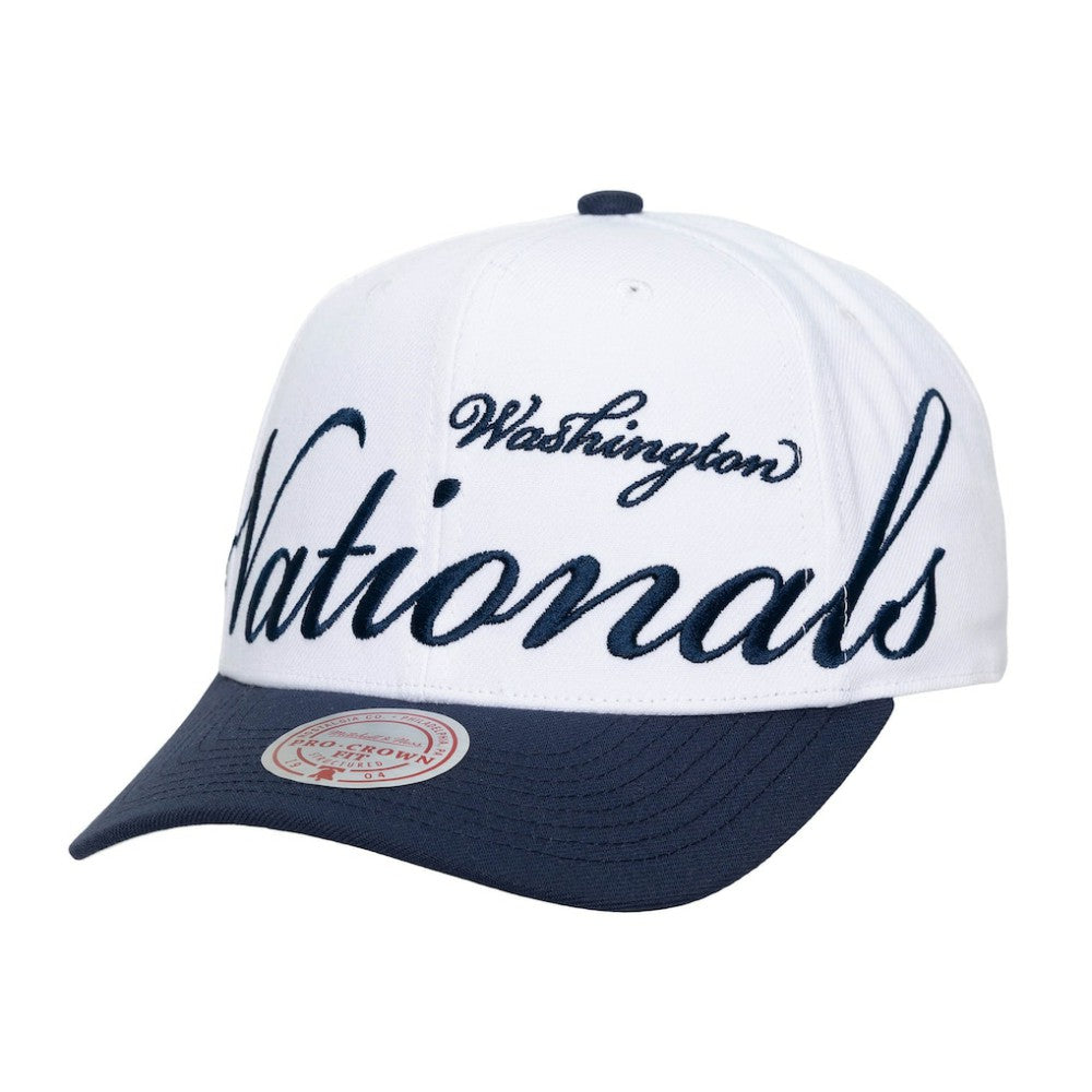 Washington Nationals Mitchell & Ness Unisex XL Script Pro Crown Adjustable Hat Clearance