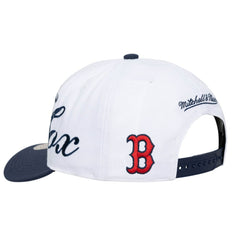 Boston Red Sox Mitchell & Ness Unisex XL Script Pro Crown Snapback Hat Lifestyle