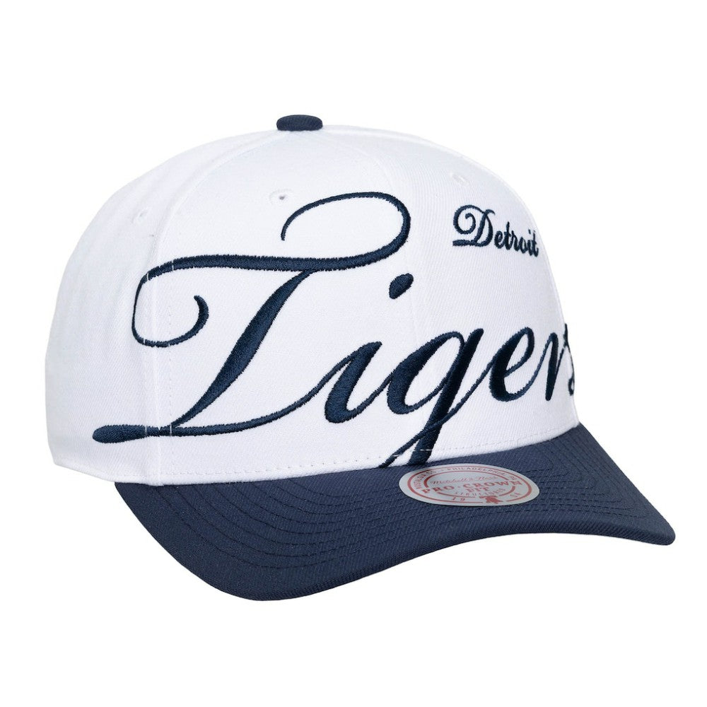 Detroit Tigers Mitchell & Ness Unisex XL Script Pro Crown Snapback Hat Sale