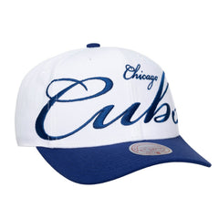 Chicago Cubs Mitchell & Ness Unisex XL Script Pro Crown Snapback Hat Clearance