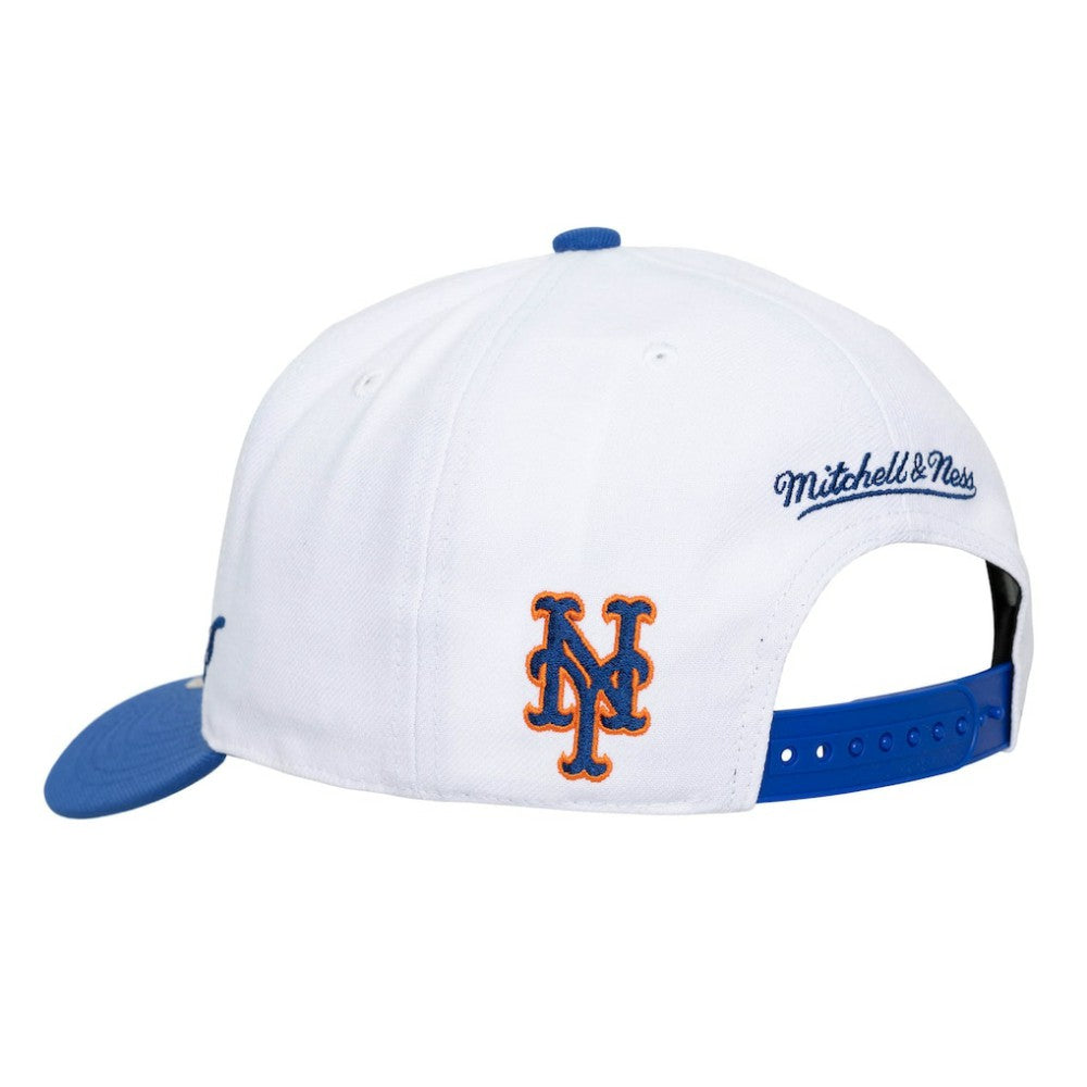New York Mets Mitchell & Ness Unisex XL Script Pro Crown Snapback Hat Lifestyle