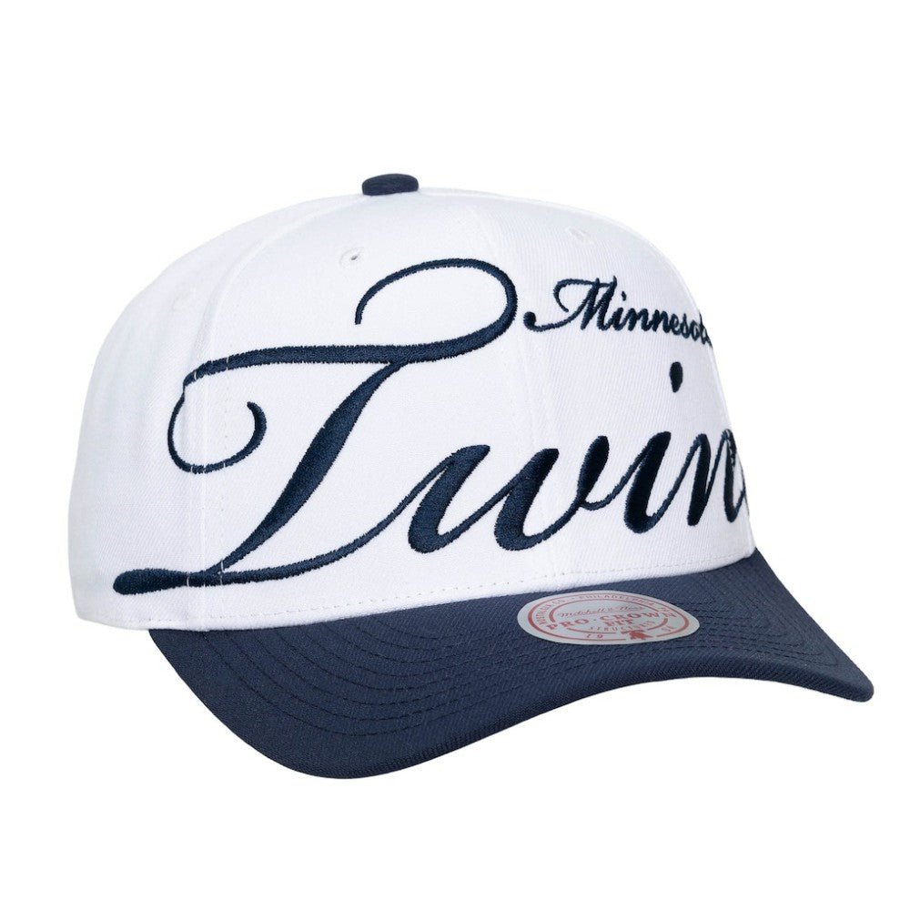 Minnesota Twins Mitchell & Ness Unisex XL Script Pro Crown Adjustable Hat Online