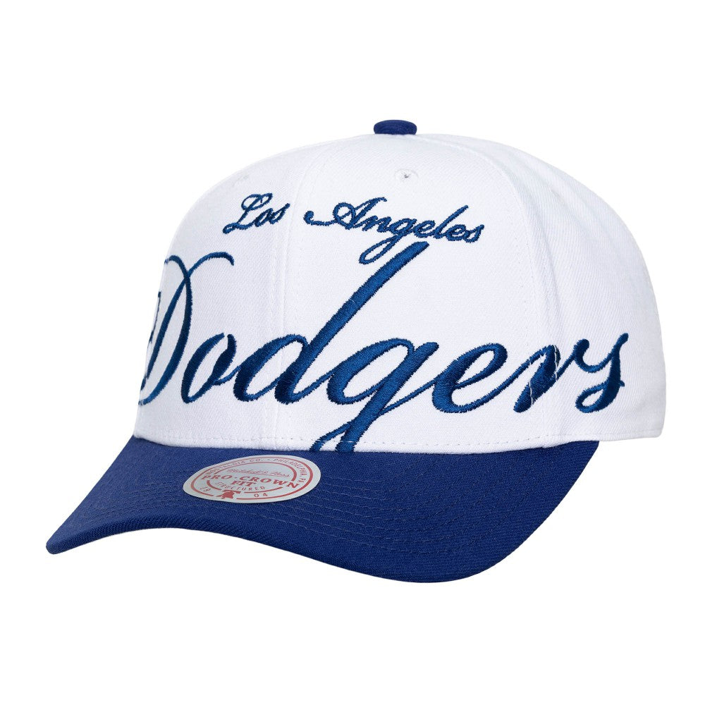 Los Angeles Dodgers Mitchell & Ness Unisex XL Script Pro Crown Snapback Hat Lifestyle
