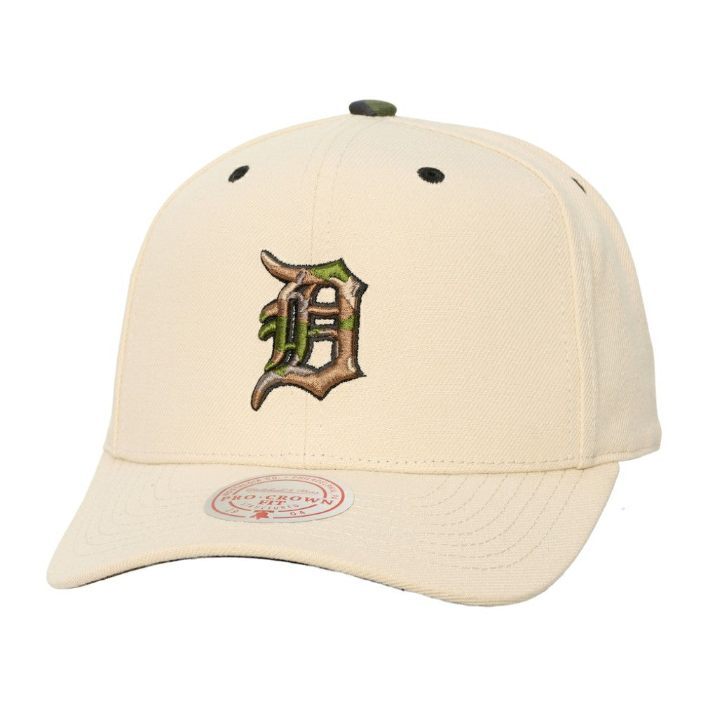 Detroit Tigers Mitchell & Ness Unisex Camo Logo Pro Crown Snapback Hat Online