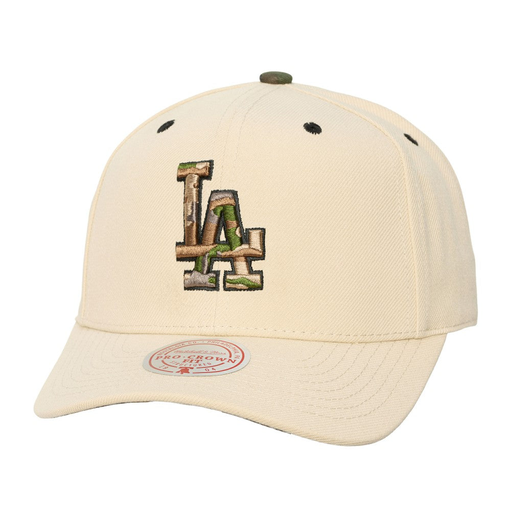 Los Angeles Dodgers Mitchell & Ness Unisex Camo Logo Pro Crown Snapback Hat Online
