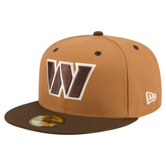 Washington Commanders New Era Two-Tone Walnut 59FIFTY Fitted Hat Light Brown/Dark Brown - NFL