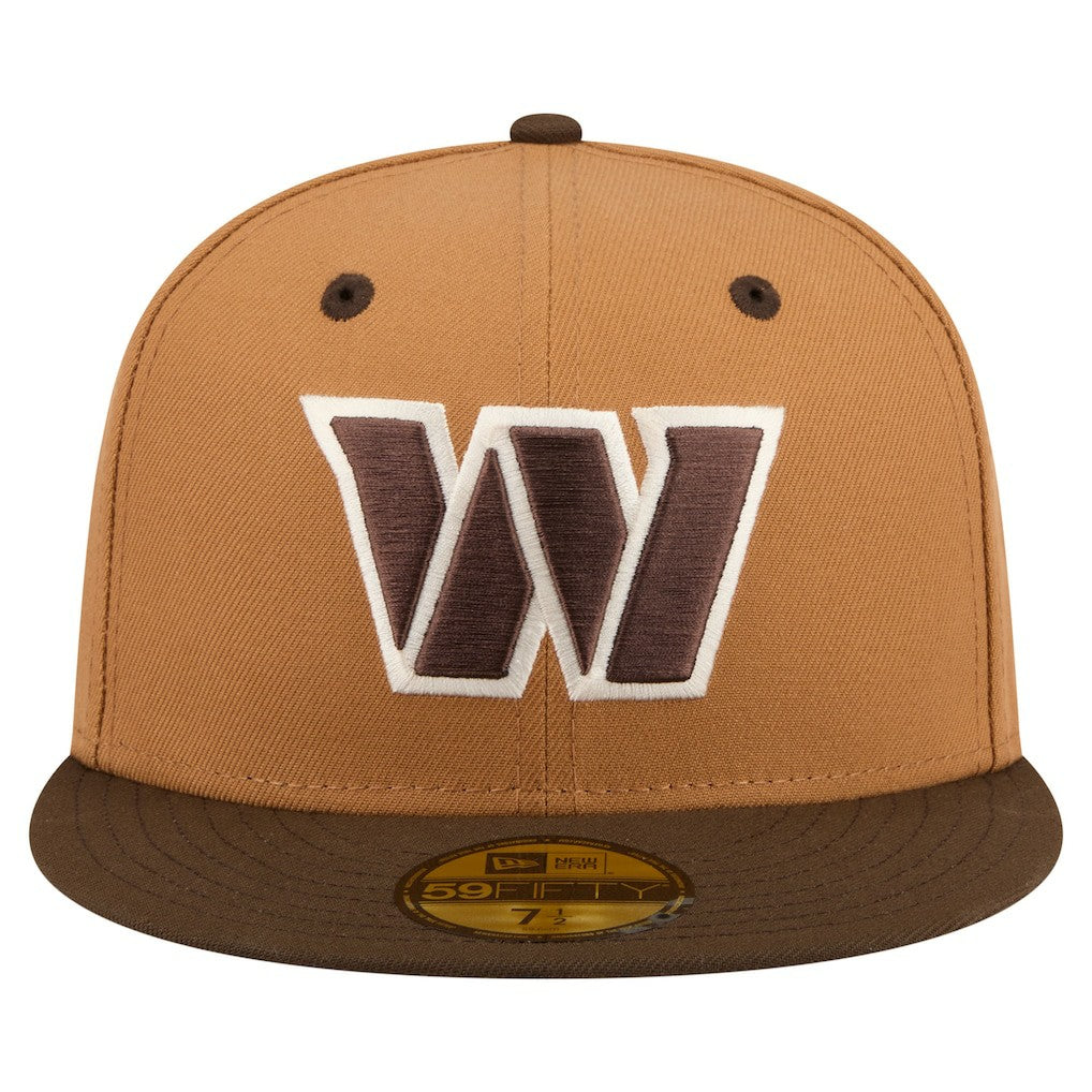 Washington Commanders New Era Two-Tone Walnut 59FIFTY Fitted Hat Light Brown/Dark Brown - NFL