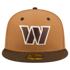 Washington Commanders New Era Two-Tone Walnut 59FIFTY Fitted Hat Light Brown/Dark Brown - NFL