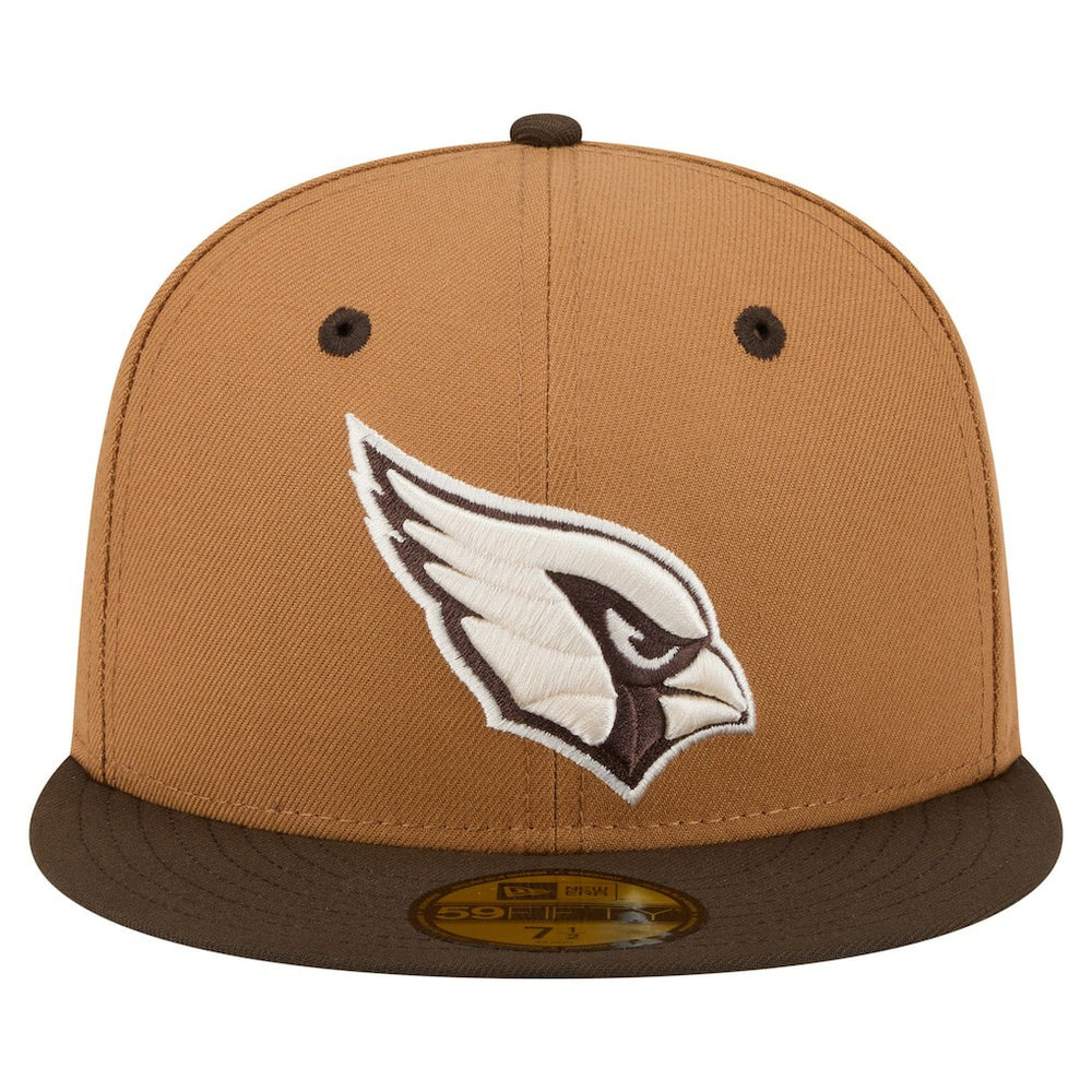 Arizona Cardinals New Era Two-Tone Walnut 59FIFTY Fitted Hat Light Brown/Dark Brown - NFL