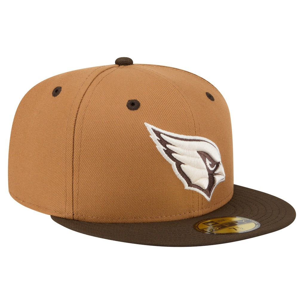 Arizona Cardinals New Era Two-Tone Walnut 59FIFTY Fitted Hat Light Brown/Dark Brown - NFL