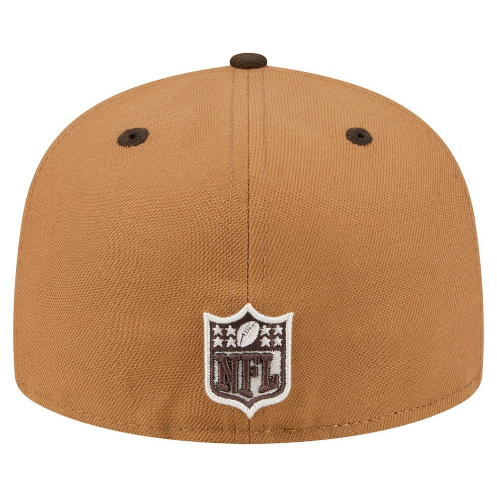 Chicago Bears New Era Two-Tone Walnut 59FIFTY Fitted Hat Light Brown/Dark Brown - NFL