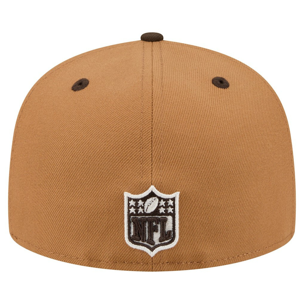 Cleveland Browns New Era Two-Tone Walnut 59FIFTY Fitted Hat Light Brown/Dark Brown - NFL