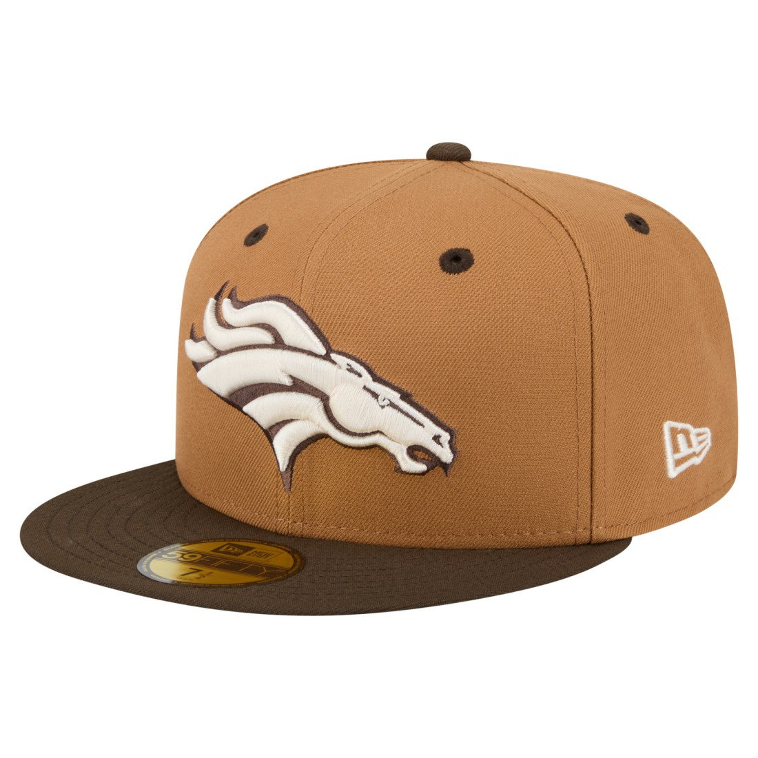 Denver Broncos New Era Two-Tone Walnut 59FIFTY Fitted Hat Light Brown/Dark Brown - NFL