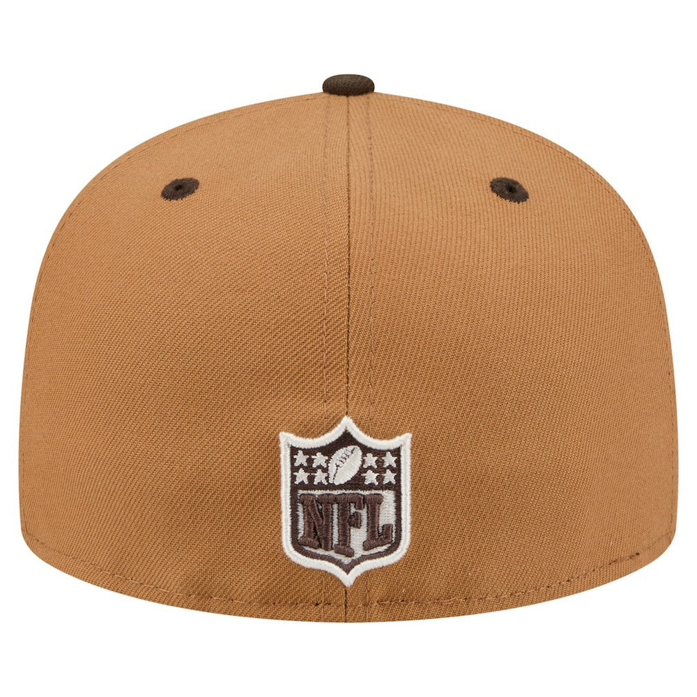 Detroit Lions New Era Two-Tone Walnut 59FIFTY Fitted Hat Light Brown/Dark Brown - NFL